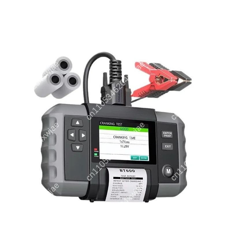 BT600 12V/24V Battery Load Tester, Professional Diagnostic Tool for Vehicle Truck Motorcycle Lead-Acid Batteries