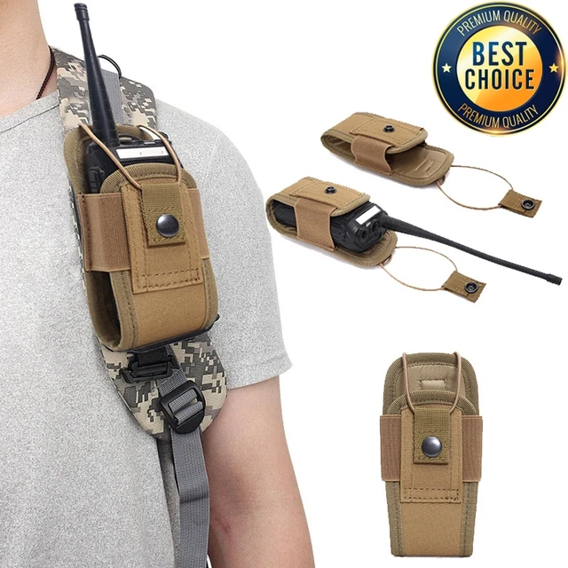 Taktyczne Molle Radio Walkie Talkie etui 1000D zewnętrzne przenośne radio domofon kabura torba do noszenia polowanie Camping Mag kieszeń
