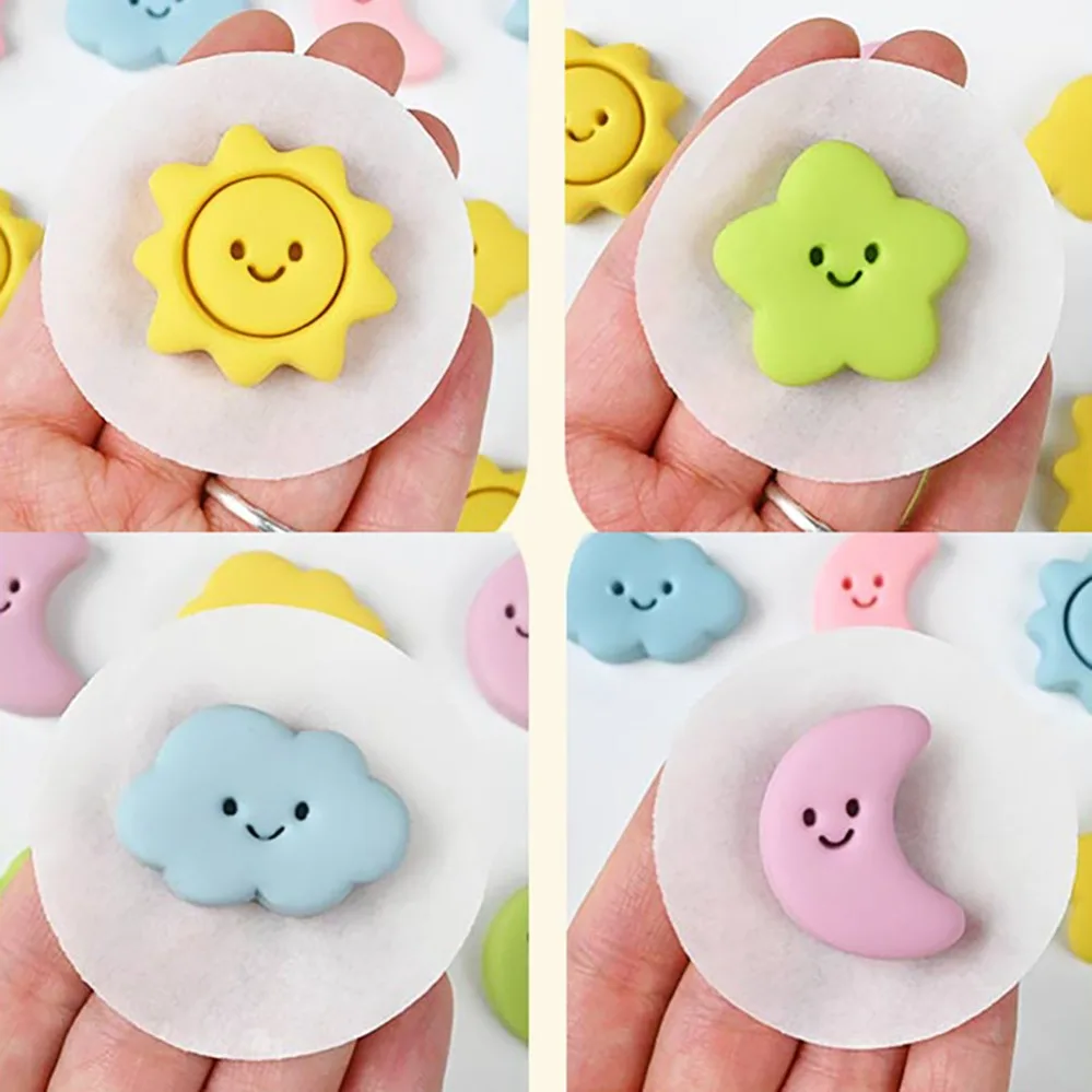 Cookie Cutters Moon Stars Sun Cookie Mold 3D Cake Fondant Cutting Mold DIY Kitchen Baking Tools view 2