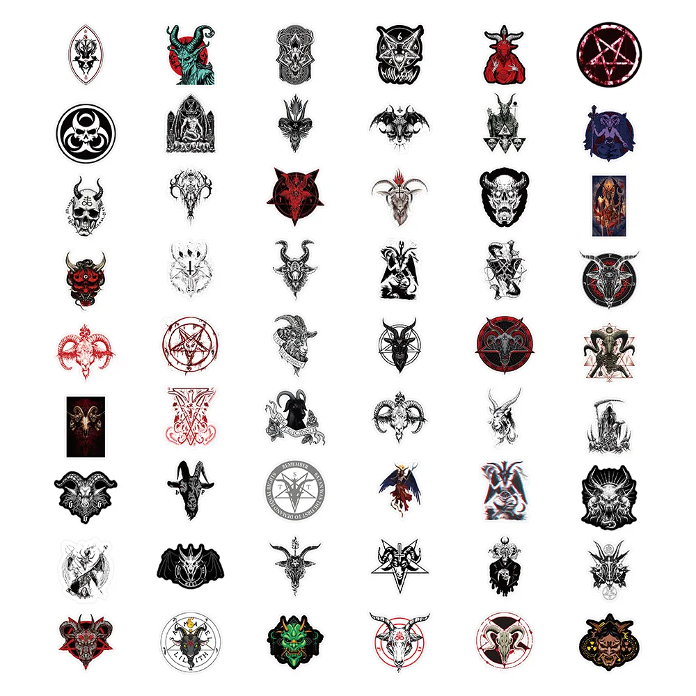 10/25/50pcs Graffiti Satan Stickers for DIY Waterproof Scrapbooking Phone Laptop Suitcase Skateboard Motorcycle Helmet