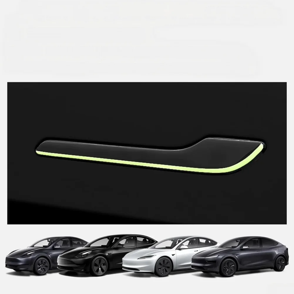 Glow in the Dark Door Handle Stickers for Tesla For Model Y For Model 3 With Scratch Resistant and Precision Fit Design
