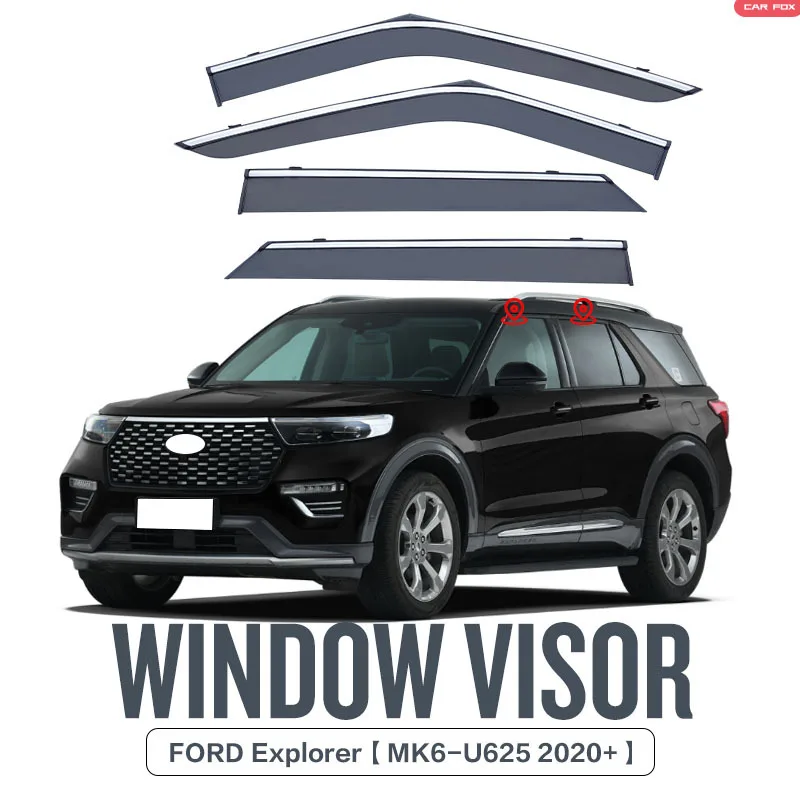 For Ford EXPLORER Window visor Weather Shield Side Window Deflector Car windshield weather shield Car accessories