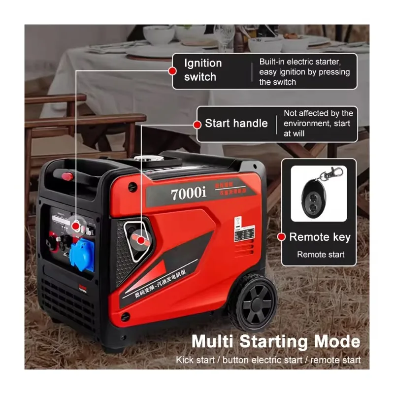 

6500 Watt Inverter AC Silent Frame Generator: Home/Portable 6500W Power Noise ReducerElectric Small Generators Set