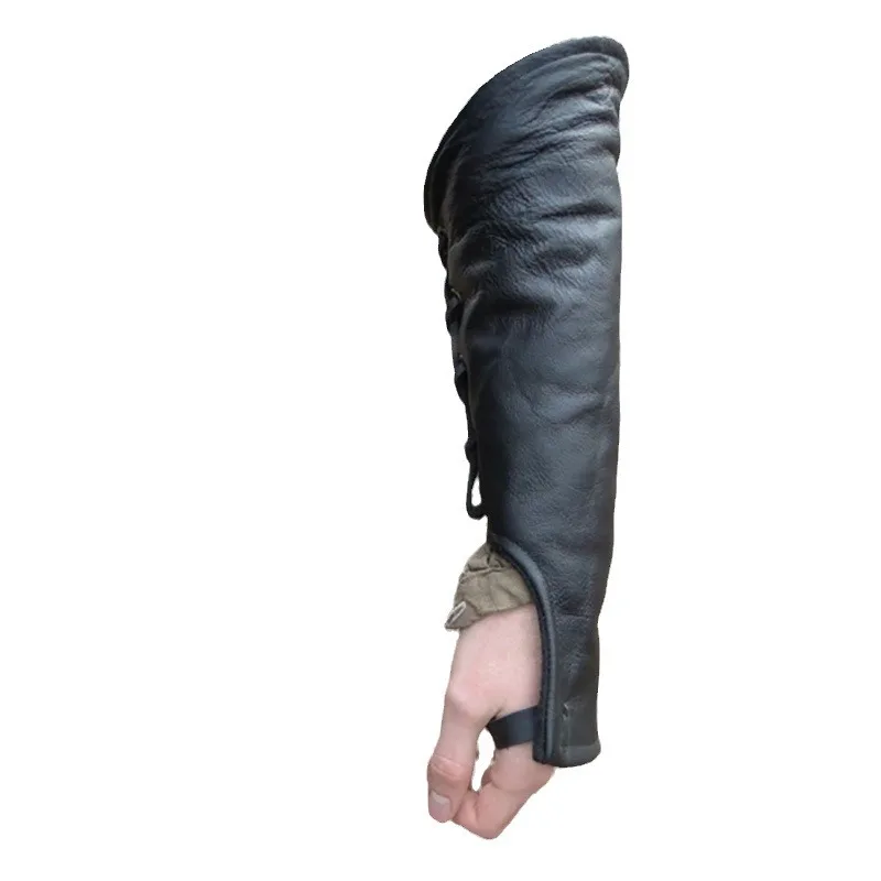 Nieuwe middeleeuwse lange handschoenen Vintage veterschoenen polsbeschermers en armbeschermers Steampunk gotische handschoenen Party Cosplay Props