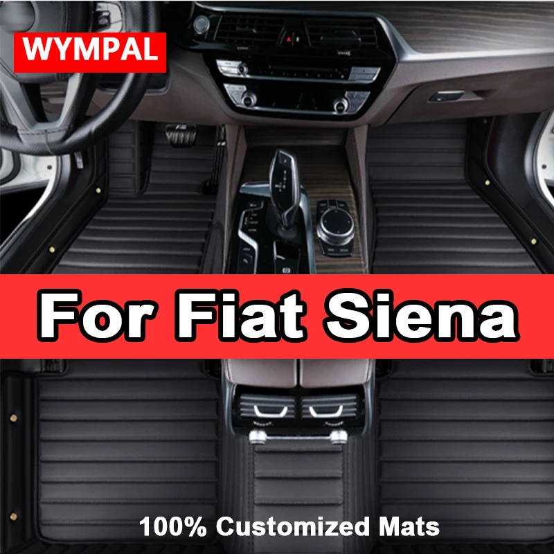 Alfombrillas de coche automotrices personalizadas de lujo para Fiat Siena 2004 2005 2006 2007 2008 alfombrillas de cuero de lujo para coche cubierta completa