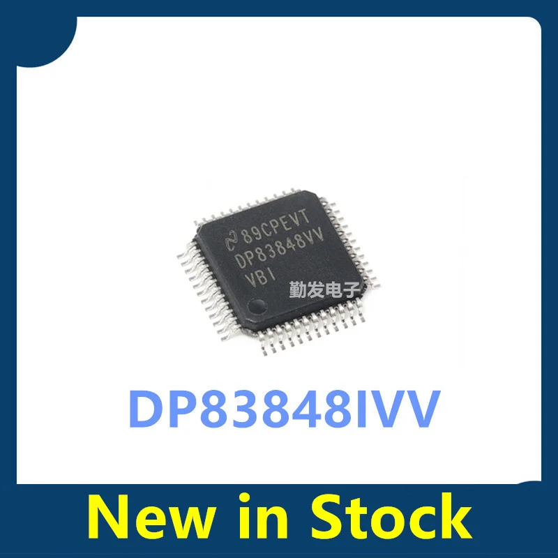 10PCS DP83848IVV, DP83848, DP83848VV, TQFP48 Ethernet controller IC