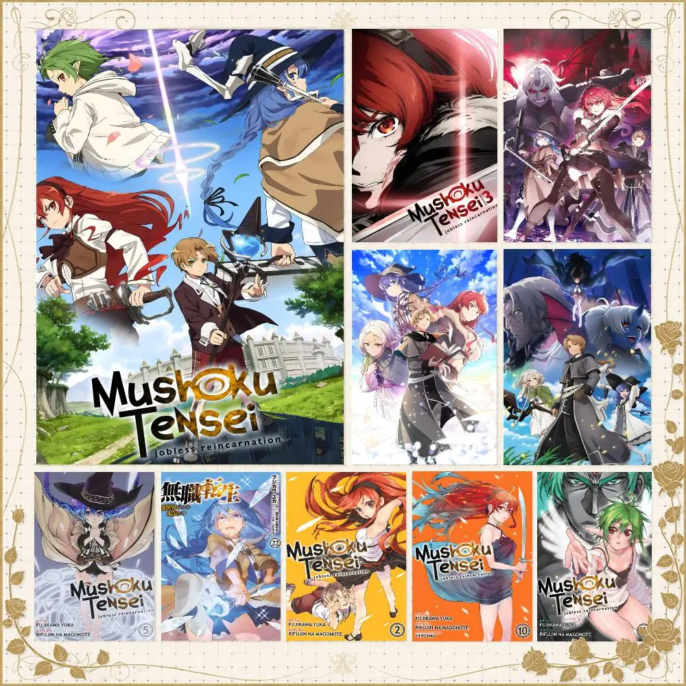 Anime M-Mushoku Tensei Jobless Reincarnation Poster Wall Art Bedroom Living Room Dorm Bar Cafe Gym Studio Home Decor Gifts