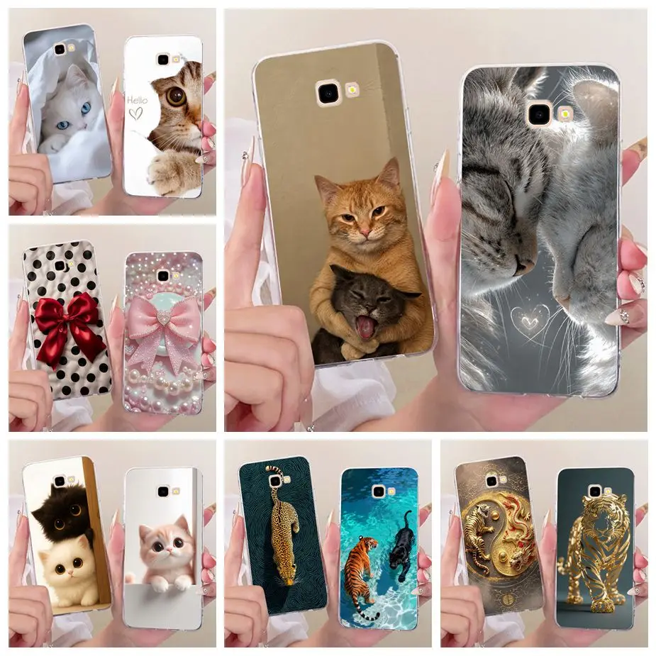 For Samsung Galaxy J4 Plus Case SM-J415F Cute Cat Luxury Painted Cover Soft Slim Phone Case For Samsung J4 2018 J400F J4+ Fundas