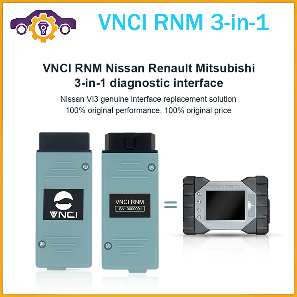 

New VNCI RNM for Nissan/Renault/Mitsubishi 3-in-1 Diagnostic Interface Support DoIP and CANFD Communication,OEM Software Driver