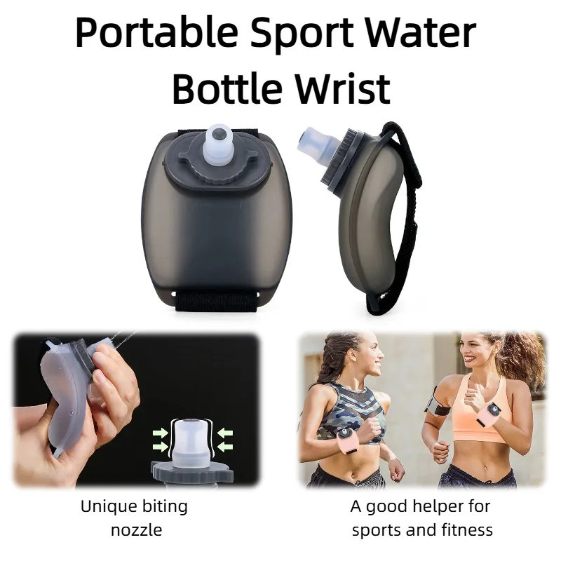 

Outdoor Sports Wrist Water Bottle - Cycling Marathon Hydration Tool Silicone material Portable Mountaineering & Climbing Gear