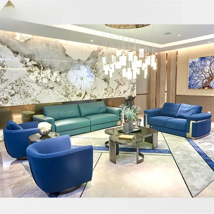 

New modern home sofa partition leather sofa cowhide living room sofa furniture