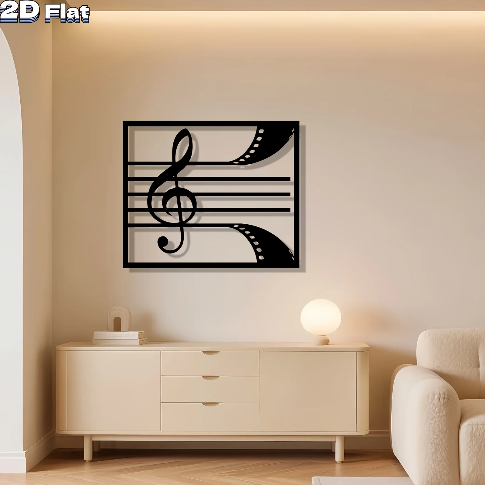 Music & Film Strip Metal Wall Decor, Garden Living Room Decor, Thanksgiving Christmas Gift
