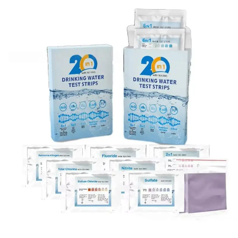 ABKY-Water Test Strips Kit(20 In 1) For Drinking Water, Pool Tap, Well Hardness& Quality Testing Home Garden Supplies