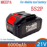 100% Original New 21V 6000mah Fast Charging Lithium-ion Battery For Electric Tools Suitable For BL1850 BL1840 BL1440 (196391-6)