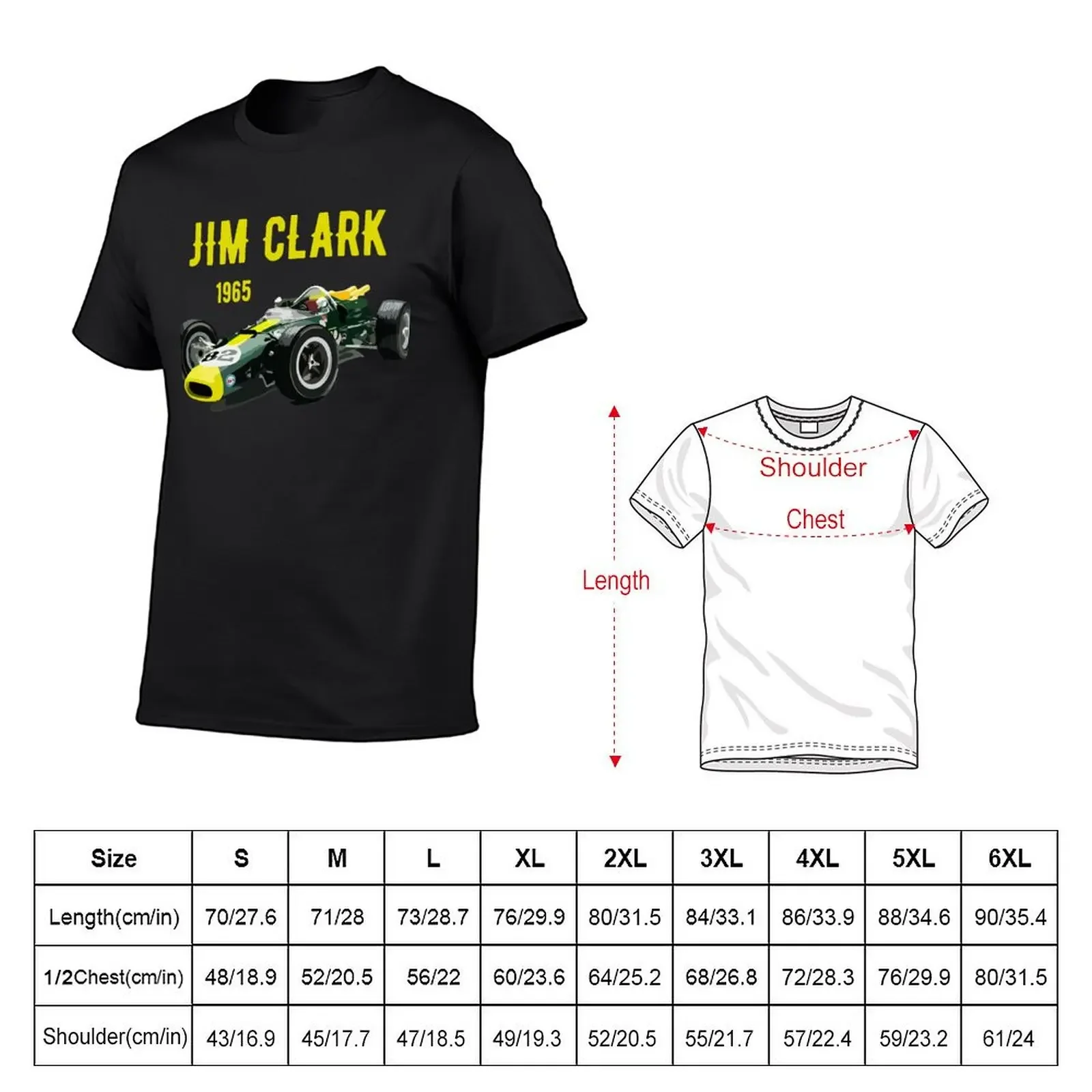 Jim Clark Lotus T-shirt summer clothes sports fans shirts graphic tees mens plain t shirts