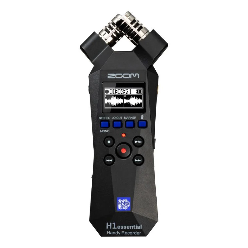 Zoom H1essential Handy Recorder dengan 32-Bit Float, Versi Upgrade H1n, Aksesibilitas, Mikrofon X/Y, Mikrofon USB, Portabel