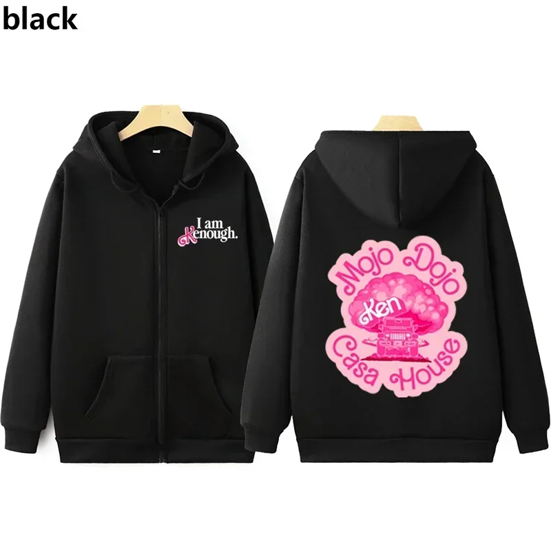 

Mojo Dojo Casa House Merch Ken Graphic Print Full Zip Hoodie,Mojo Dojo House House Casual Loose Oversized Sweatshirt,Y2k Clothes