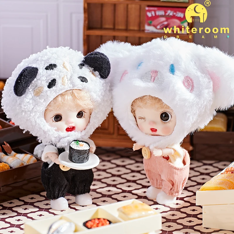 OB11 BJD Doll Clothes Mini Doll Chef Style Kanto Cooking Series Fruit Vegetable Styles Cute Expressions Toy DIY Accessories Gift