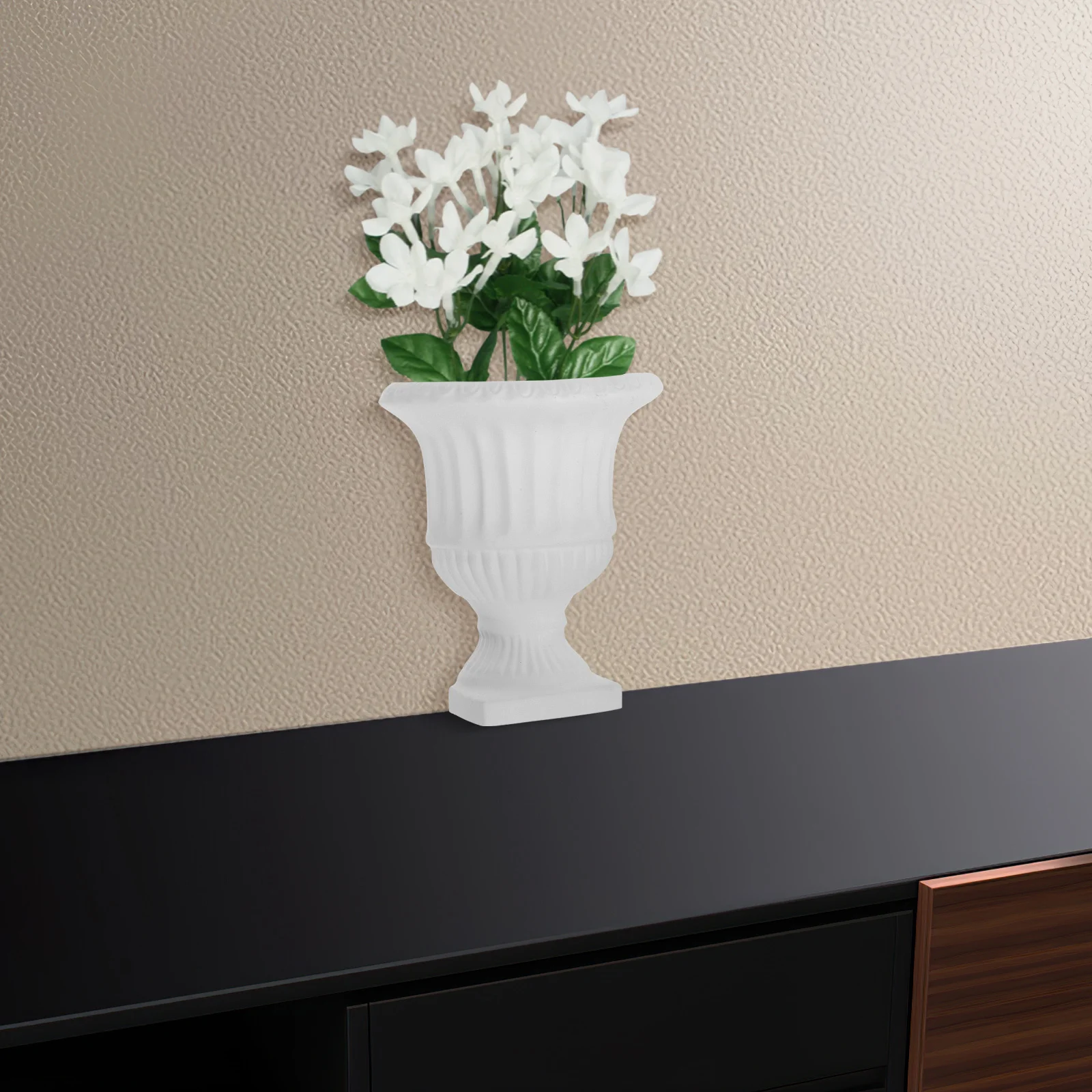 

Vintage Wall Vase Half Gypsum Flower Holder Retro Unique Half Bottle Shape Wall-Mounted Flower Pot for Home Decor