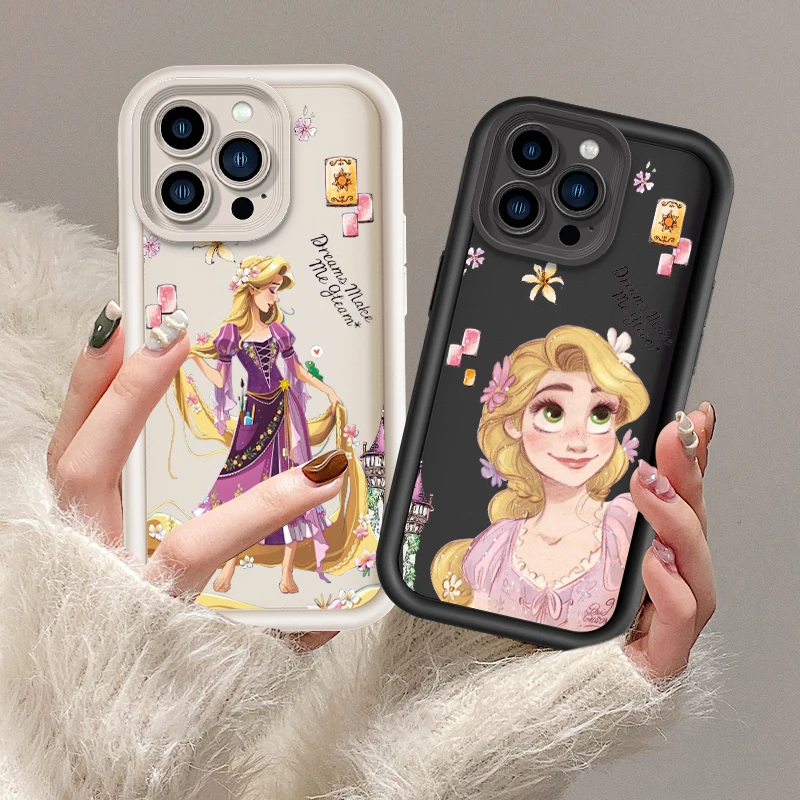 Princess Tangled Rapunzel Eye Ladder For Apple iPhone 15 14 13 12 11 XS XR X Pro Max Plus TPU Phone Case