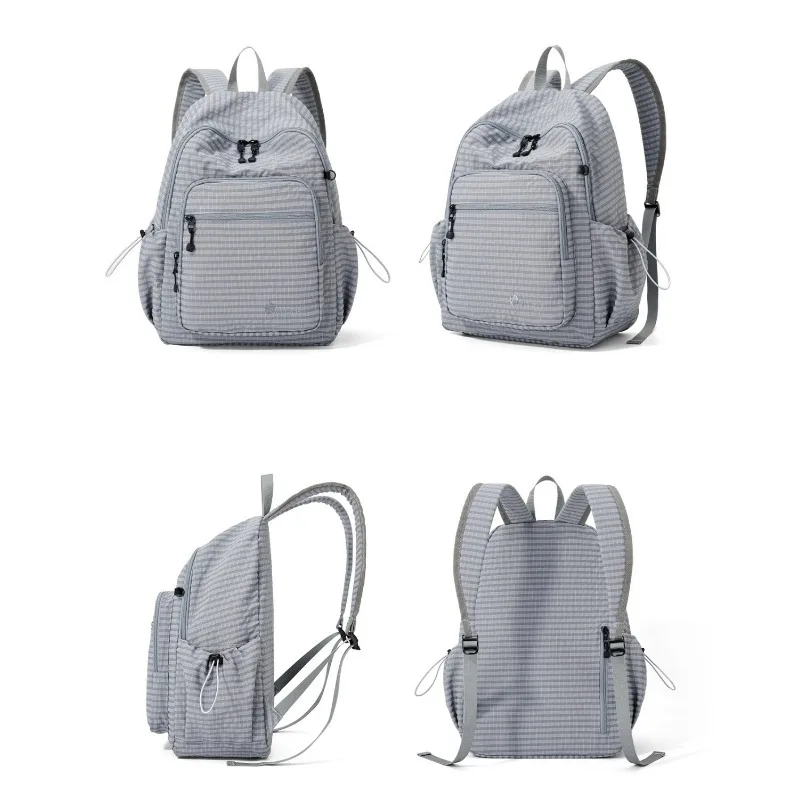 Japanese Casual Plaid Women Backpack College Student School Bag Light Waterproof Durable Daypack Large Capacity Travel Rucksack