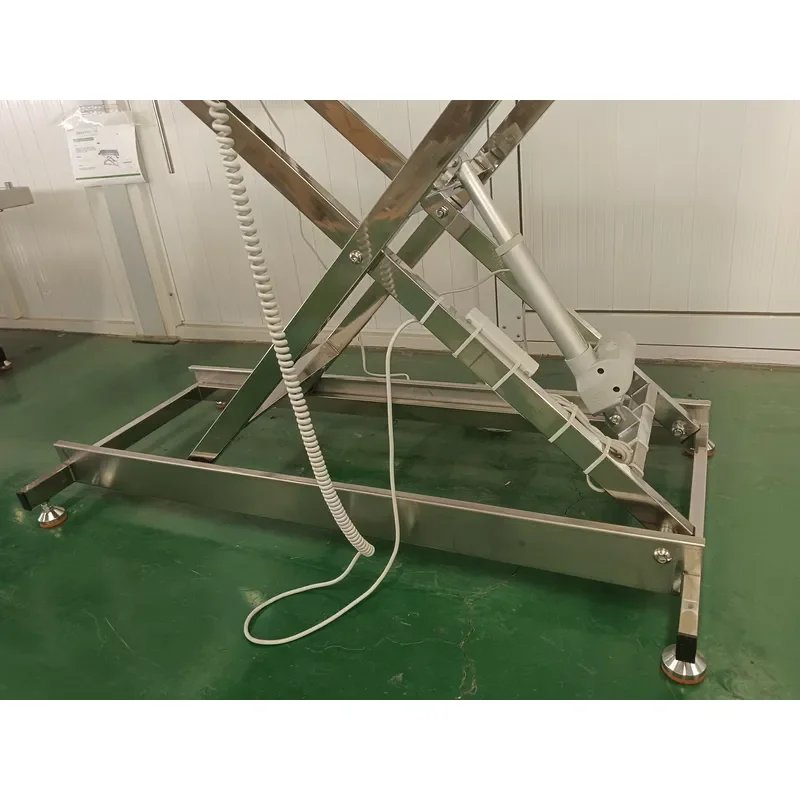 Stainless Steel V-Type Constant Temp Veterinary Operating Table Electric Adjustable Height for Pet Hospital