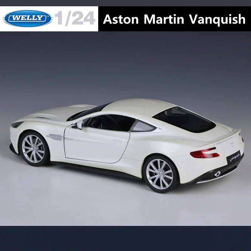 WELLY 1:24 Aston Martin VANQUISH Alloy Racing Car Model Diecast Metal Toy Sports Car Model Simulation Collection Gifts