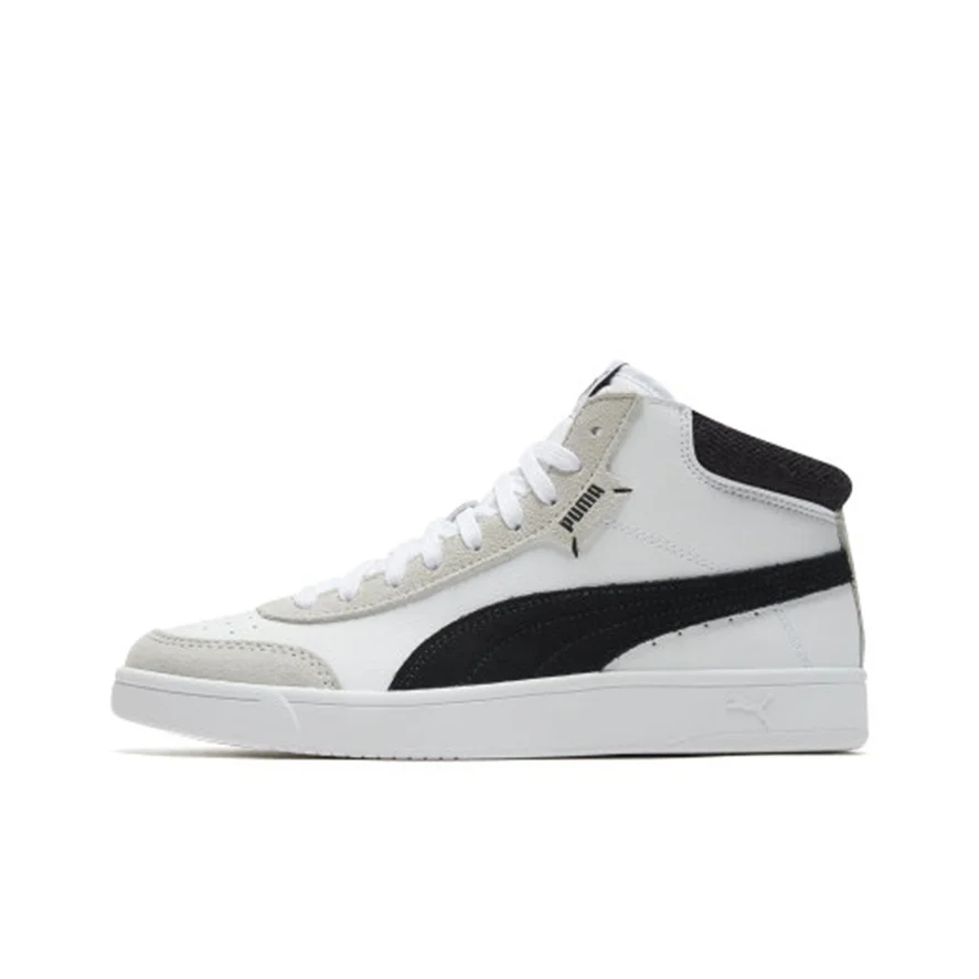 PUMA Leather Comfortable Mid top Skateboard Shoes Unisex 371119-02