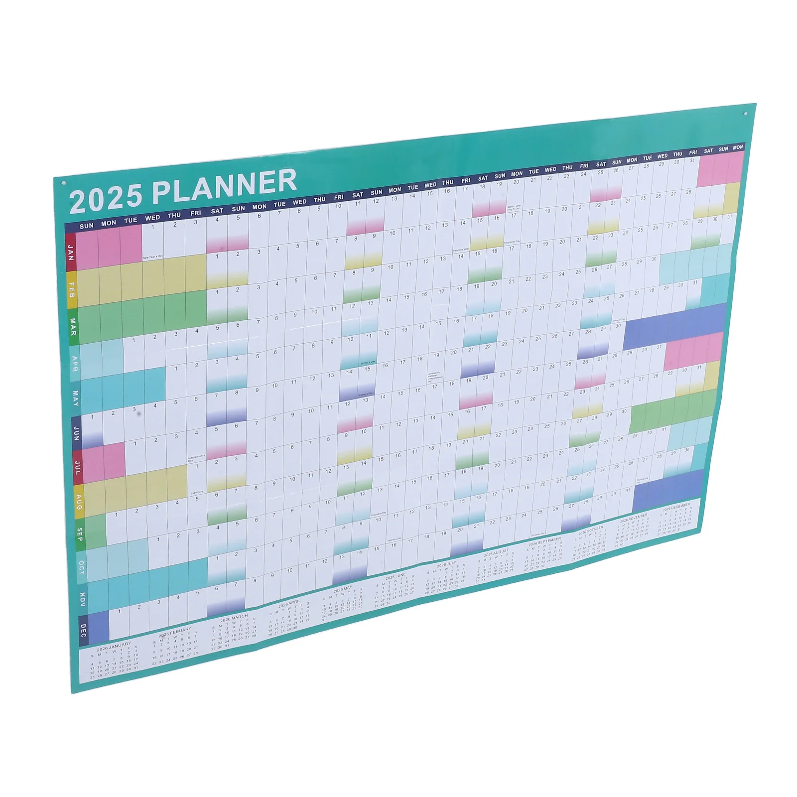 

1Set Wall Calendar 2025 Erasable Large Vertical Paper Planner Calendar for Family Office Daily Scheduling Wall