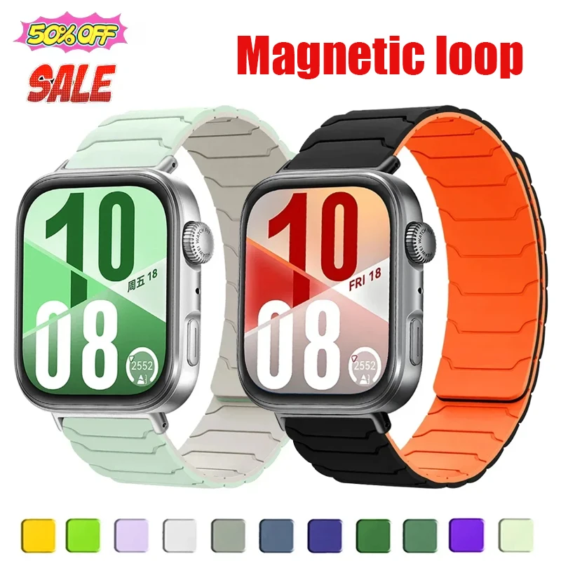 Magnetic straps for Huawei Watch Fit 4 pro/Fit 4 accessories Sport Link Bracelet Silicone Wristband correa Huawei Watch 4 Band