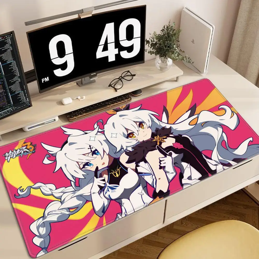 Honkai Impact 3 Kiana Kaslana Mousepad Large Gaming Mouse Pad LockEdge Thickened Computer Keyboard Table Desk Mat