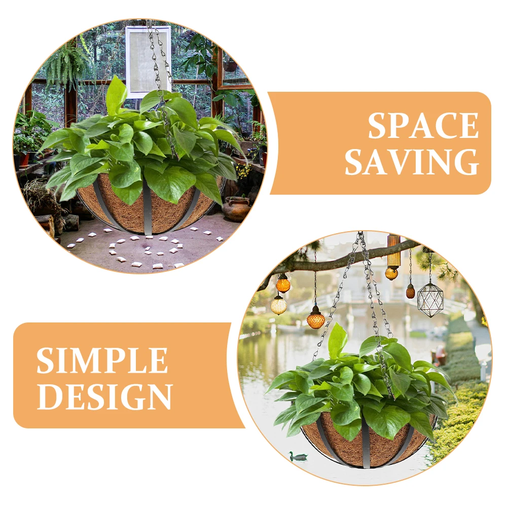 

Natural Hanging Flower Pot Durable Balcony Planter Indoor Outdoor Garden Flower Basket Decor Hanging Pots for Indoor Plants