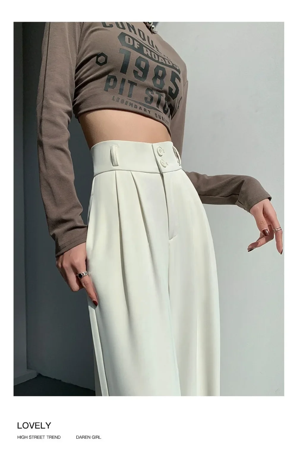 High Waist Solid Zipper Straight Tube Drape Effect Women's Pants Loose Spring Summer Y2k Lady Pants Fashion Female Long Trousers