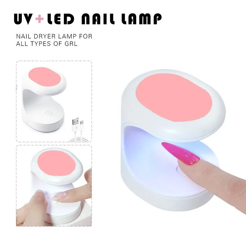 Mini Nail Dryer UV Lamp Manicure Machine Single Finger Nails Art Tool Gel Polish 16W Nail Dryer LED Lamp Manicure Tools With USB