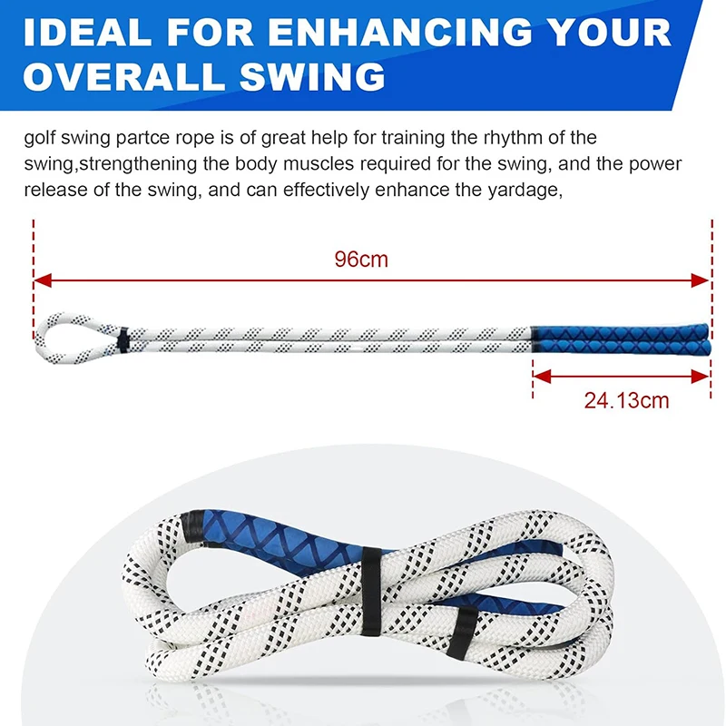 Golf Swing Training Aid Reusable Golf Club Equipment Aids Golf Swing Practice Rope Birthday Gift for Beginner and Golfer Lovers