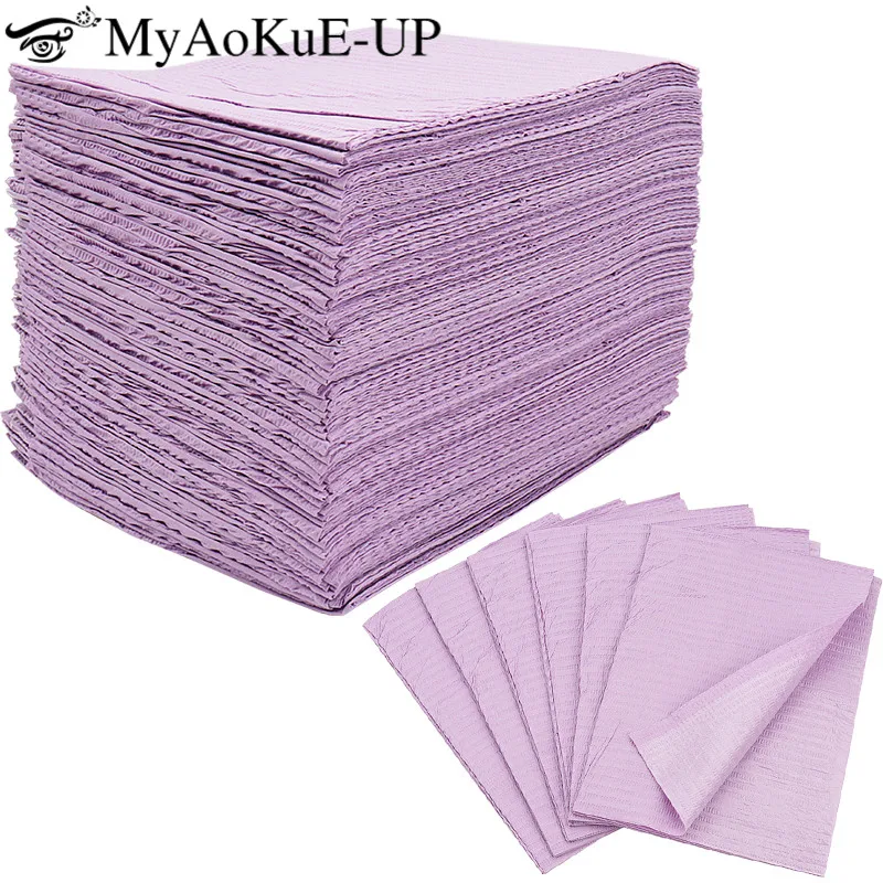 

125pcs Disposable Tattoo Clean Pad Makeup Table Covers Clean Pad Patient Dental Napkins Nail Art Lash ExtensionTattoo Bibs