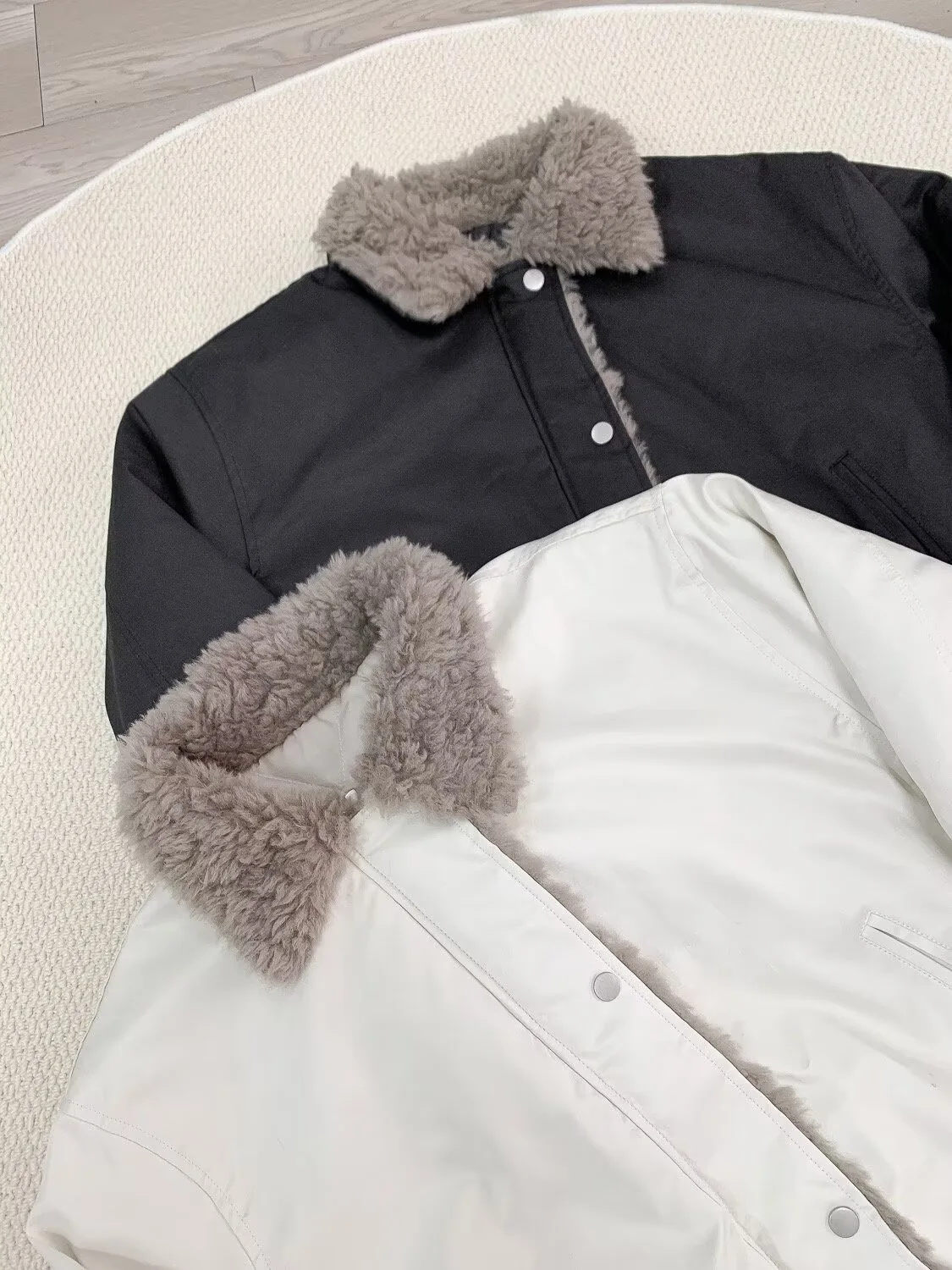 Winter Faux Fur Collar Spliced Cotton Padded Jacket American Casual Fashion Retro Solid Color Simple Loose Men Thick Warm Coat