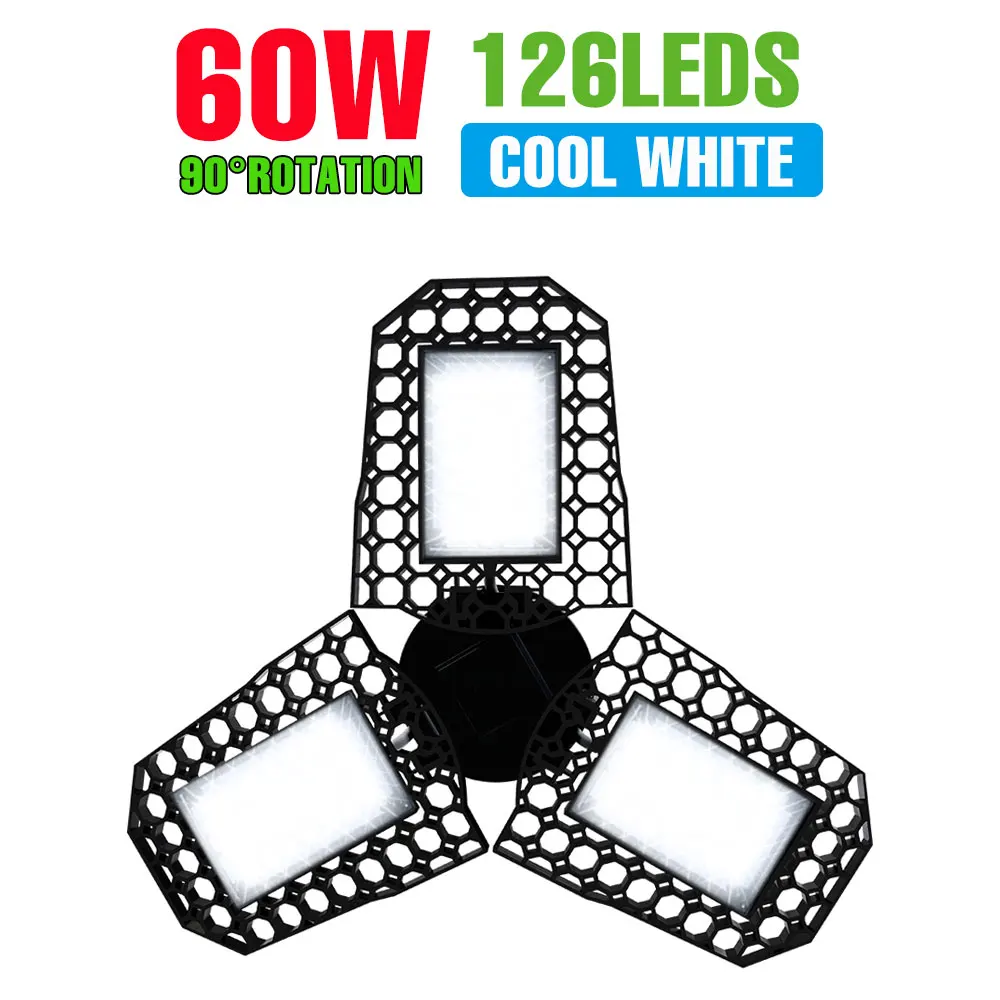 250W LED-lamp E27/E26 Lamp Garagelicht AC 220V Opvouwbaar Vervormbaar Hoogbouwlamp 110V Spotlight Thuis Magazijn Workshop Kelder