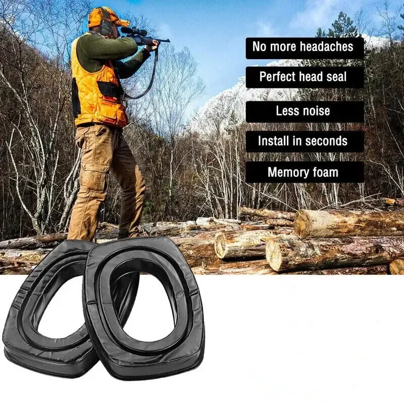 Tactical 1Pair Gel Ear Pads For Howard Leight by Honeywell Impact Shooting Sport Pro Sync Leightning Earmuffs