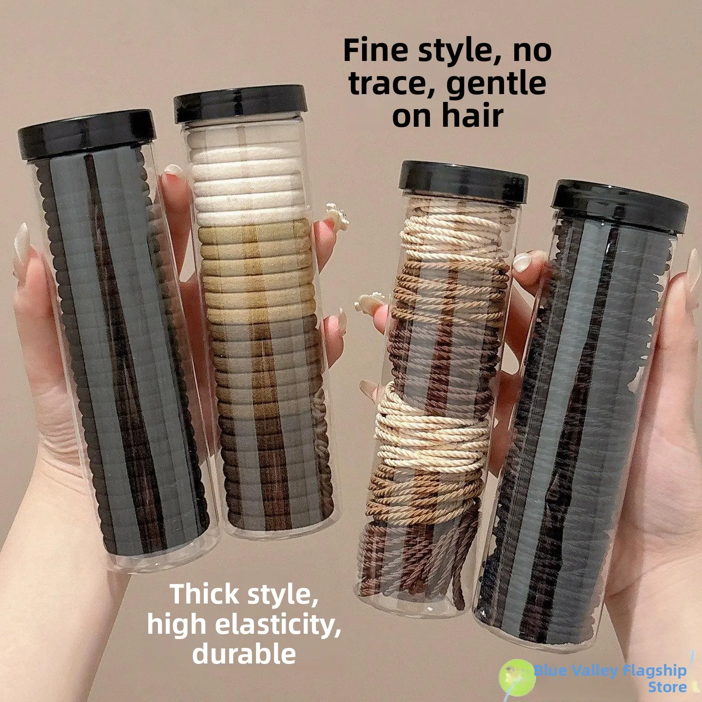 

Black Elastic Hair Ties for Women High Elasticity Durable Simple Design Premium Feeling Hair Bands Hair Accessories