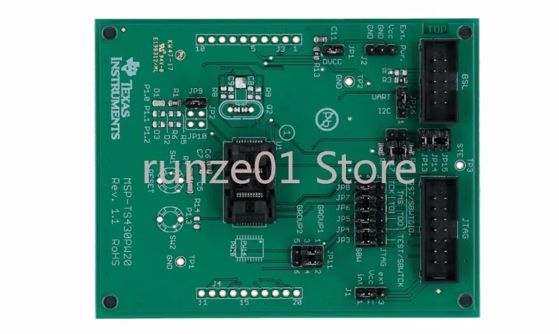 Placa do desenvolvimento do alvo msp-ts430pw20 msp430fr2000 21x 23x ssop-20 mcu