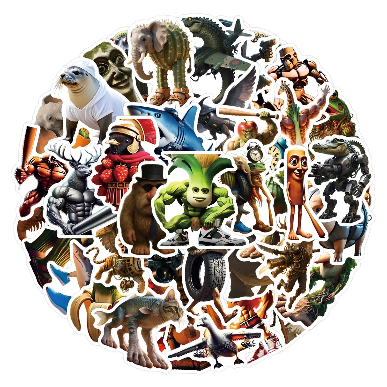 

100pcs Cartoon Sea And Mountains Graffiti Decorative Waterproof Stickers for Cups Computers Stationery