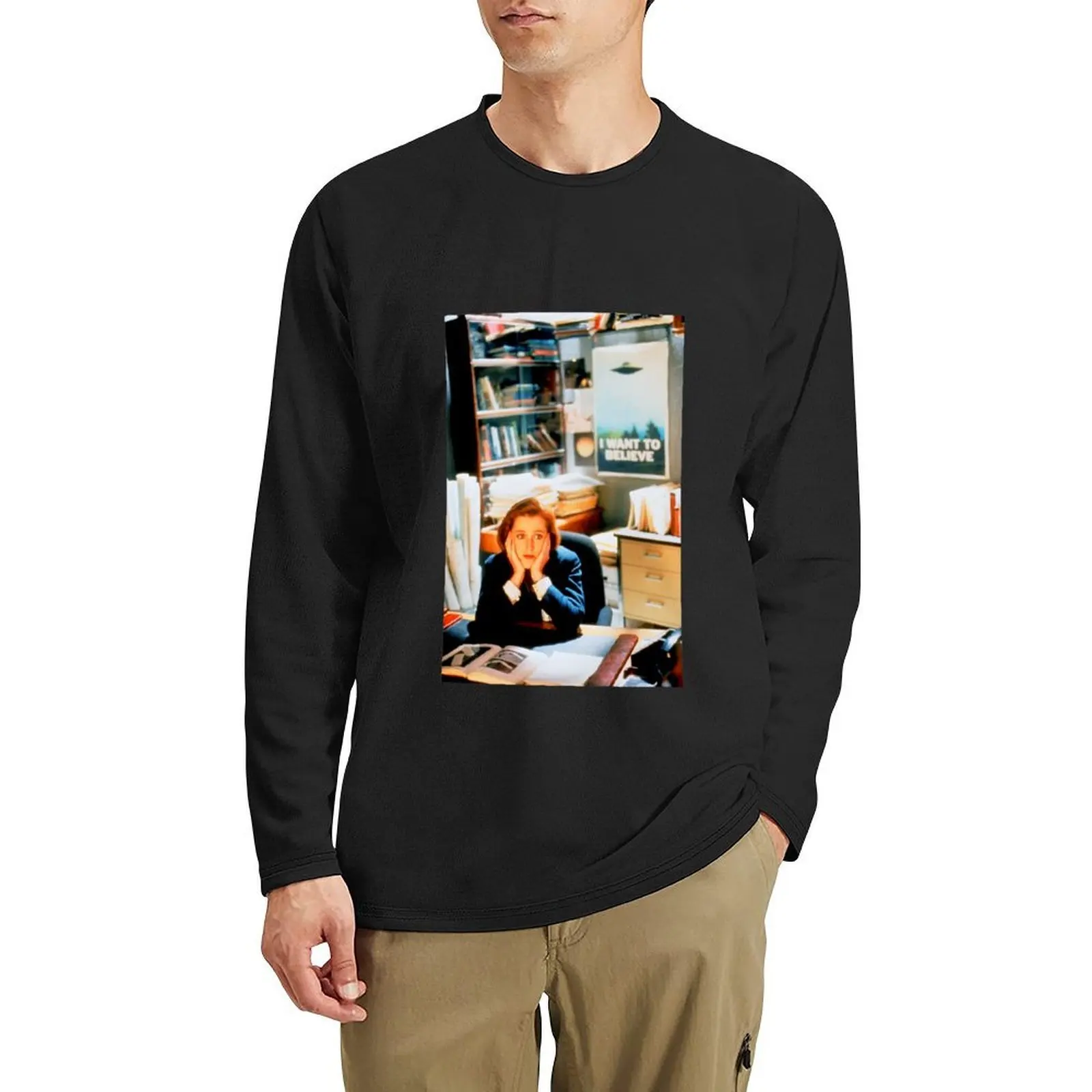 

DANA SCULLY x files Long T-Shirt tops new edition t shirt korean fashion custom t shirt men graphic t shirts