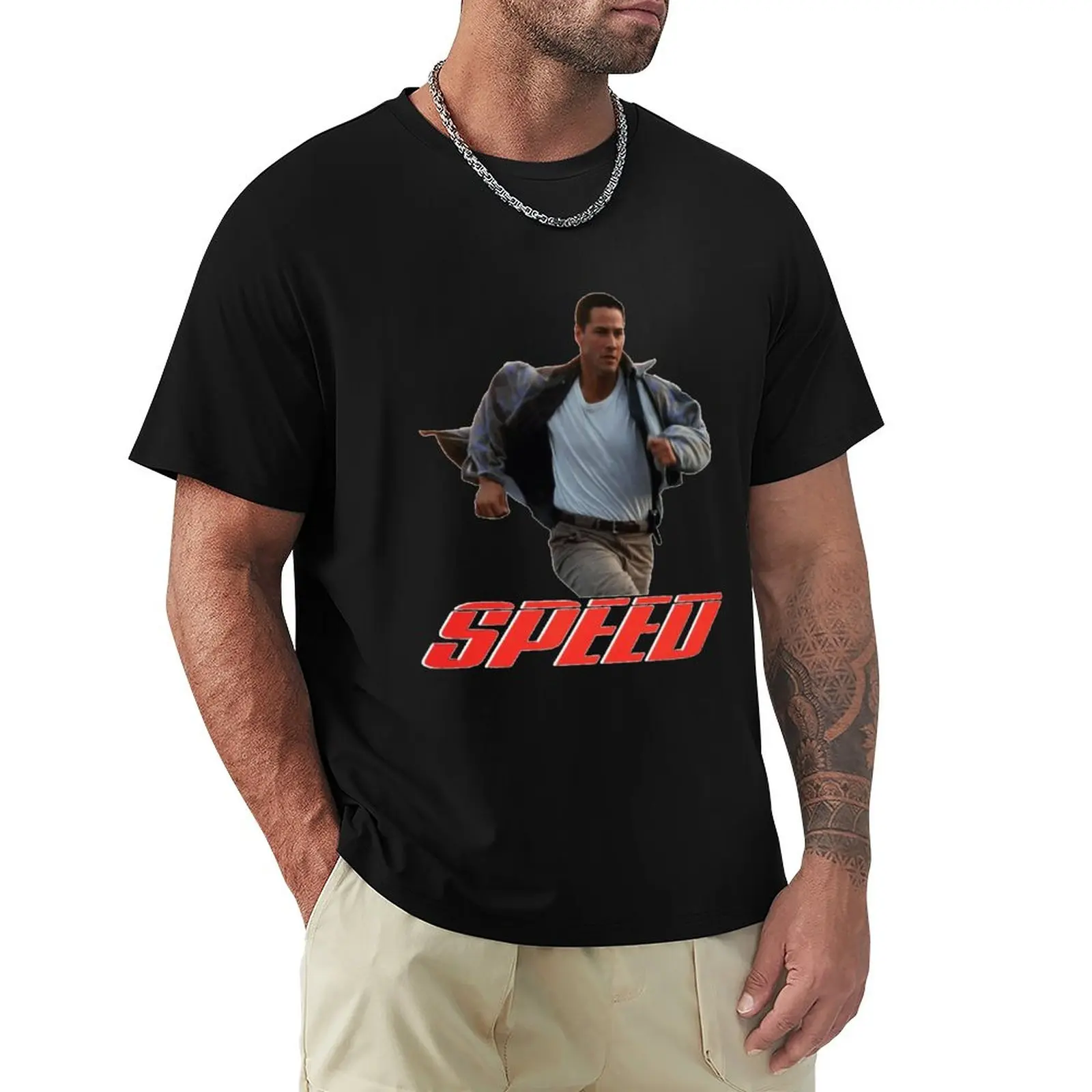 Keanu-Reeves-Speed T-Shirt Short sleeve tee Blouse summer top funny t shirt Men's t-shirts