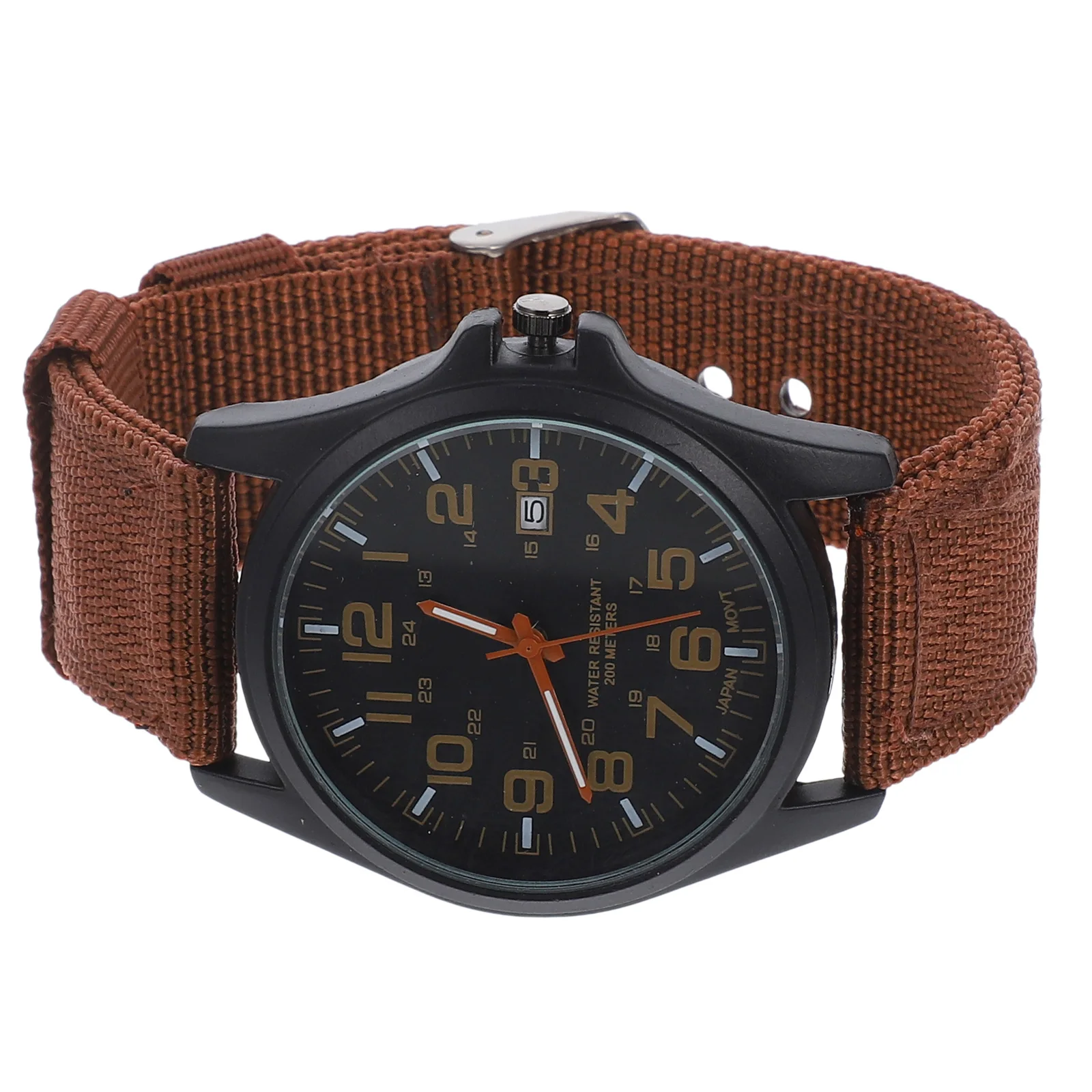 

Mens Military Style Nylon Quartz Watch Analog Date Display Stylish Wristwatch for Men Fashionable Watch for Birthday