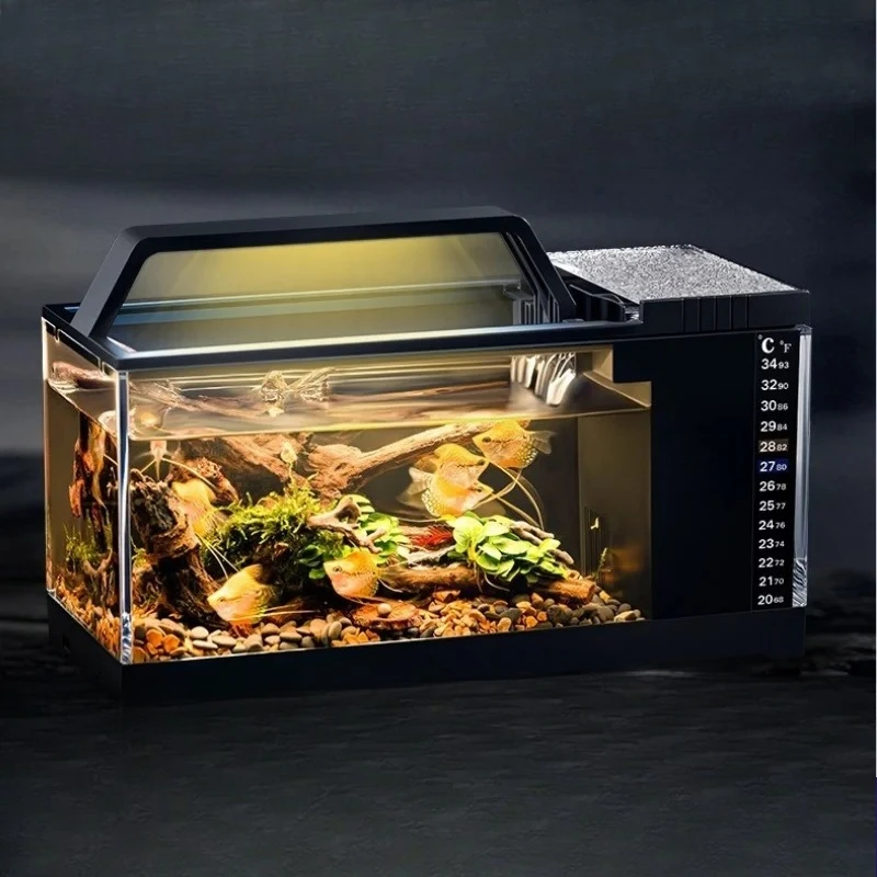 

Fish living room small mini Douyu household tabletop ecological self circulating back filter goldfish