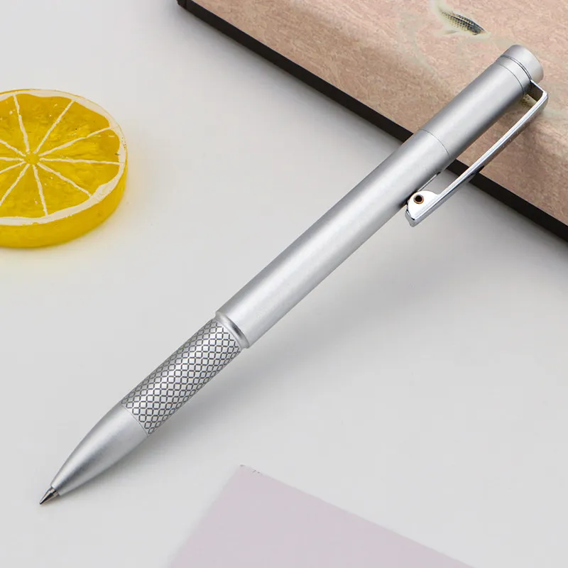 ZAITAN Premium Aluminum Alloy Gel Pen, Stainless Steel Magnetic Retractable, British Student Stress-relieving Gel Ballpoint Pen