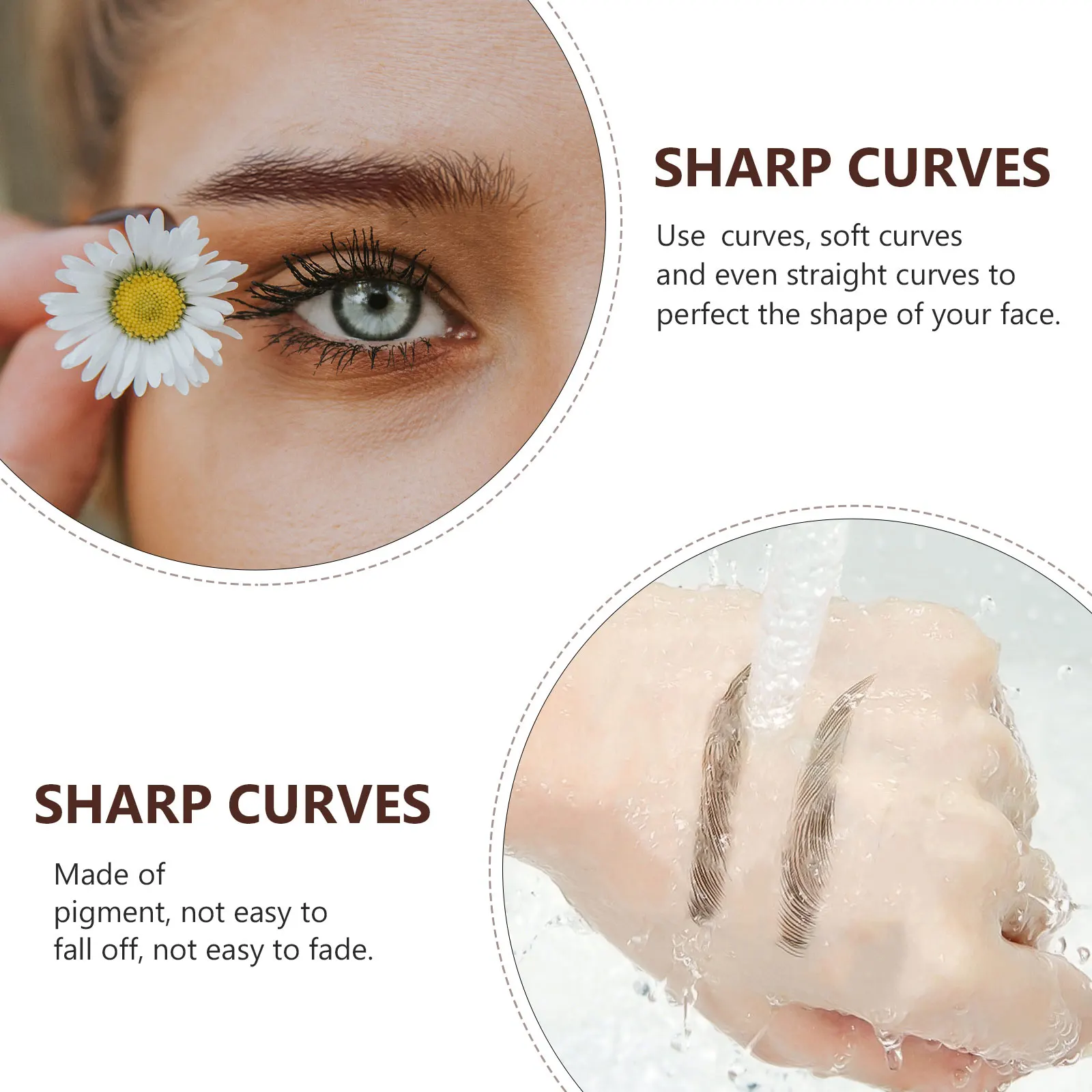 

9 Sheets Eyebrow Stickers False Eyebrows Cosmetics Waterproof Transfer Tattoos HairLike Realistic Definition Full Shape