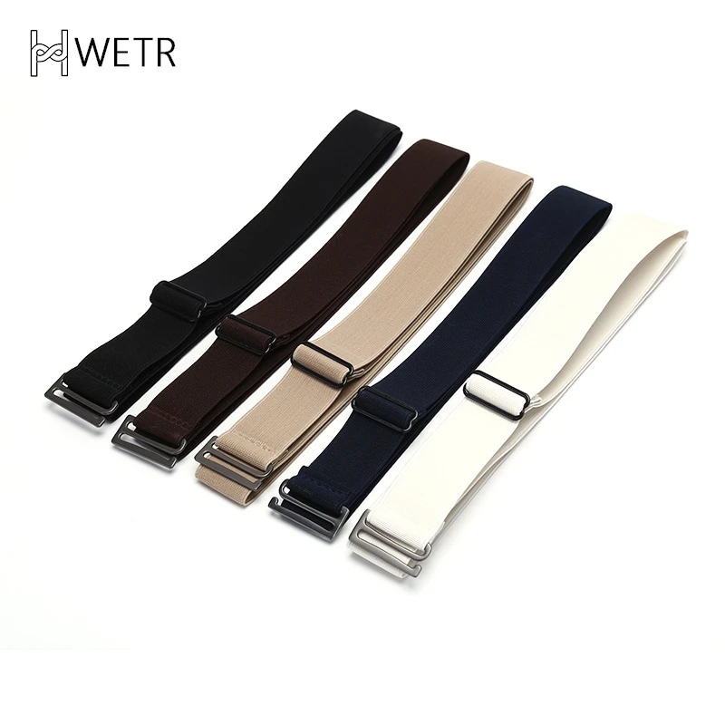 Elastic Invisible Belt Adjustable Size Flat Buckle Waist Belt Women No Show Stretch Jeans Pant Belt Slim Elastic Band