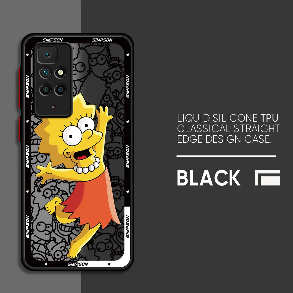 Disney Homer Simpson Family Phone Case for Xiaomi Redmi 9T 12C 10C 10A 9A 9C 10 12 5G A2 9 K40 Pro A1 Plus Matte Cover